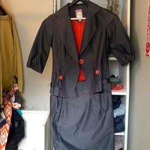 yoana baraschi jacket and pencil skirt